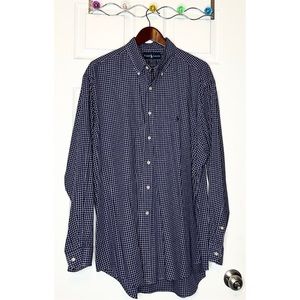 *RALPH LAUREN* Blue/White Yarmouth Cotton Button Down Shirt